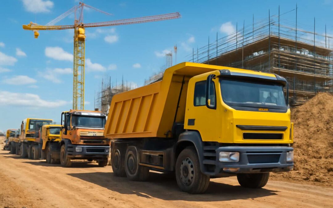 Epic Build Site Moments: construction trucks in action